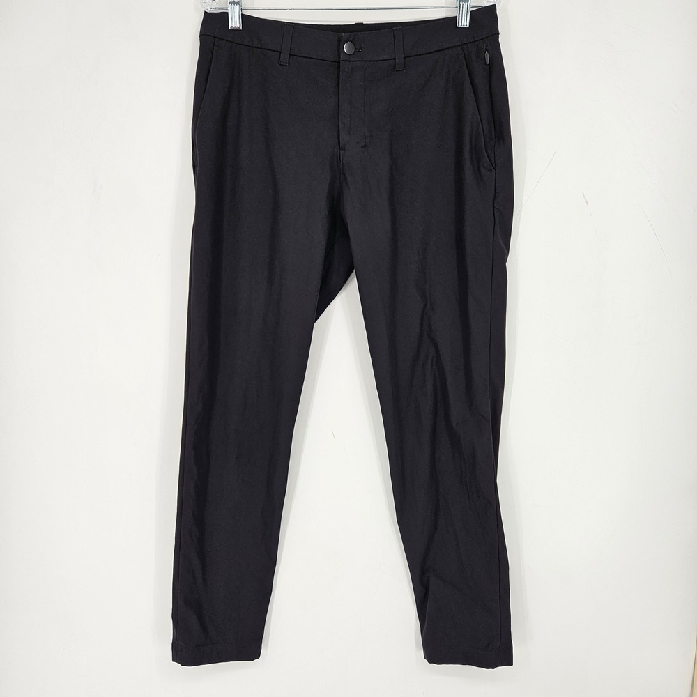 Lululemon ABC Pants Mens 32 Black Chino Classic Fit Performance Warpstreme